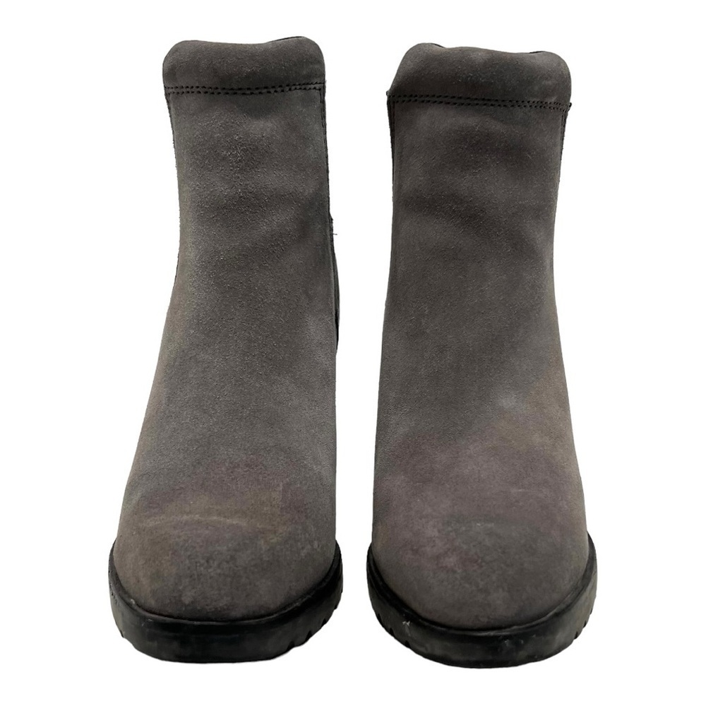 Sorel After Hours Gray Suede Wedge Heel Casual Ankle Boots Women’s 6.5 - Picture 3 of 15